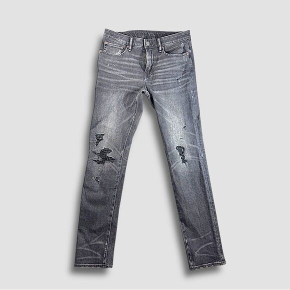 AE Men’s AirFlex 360 Patched Slim Jean Size 32x34 in Black Blaze - Picture 4 of 14